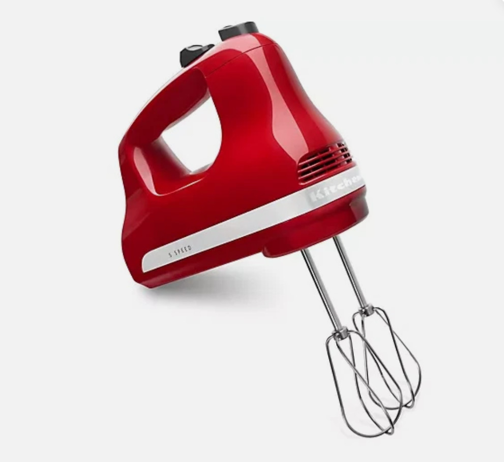 KitchenAid Ultra Power 5-Speed Hand Mixer - Electric Mixer , Empire Red