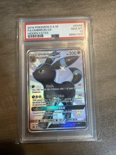 Pokémon TCG Umbreon GX Hidden Fates SM SV69/SV94 PSA 10