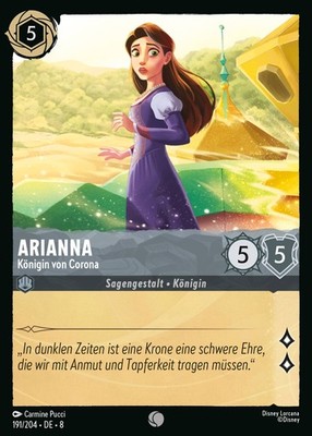 Lorcana Arianna - Königin von Corona 8JAF-191 Common Deutsch Neu