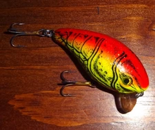 Vintage Mann's Bait Co. Baby 1-Minus Crankbait, 2-1/4"L, 1/4 Oz, #6 Trebles, New
