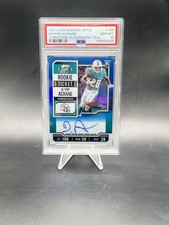 2023 Optic Contenders Devon Achane Rookie Ticket Auto Variation Teal /75 Psa 10