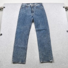 Vintage 80s Levis 501 Jeans Mens 34x34 Blue Acid Wash Button Fly Straight Leg