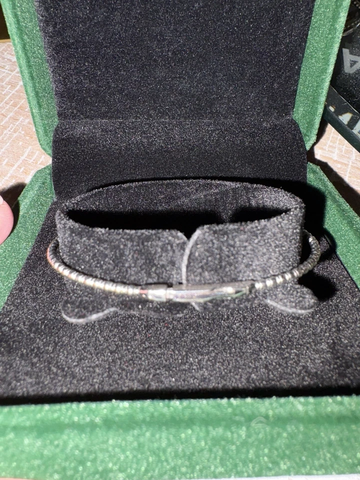 💎 Brazalete Flexible Trébol/Cuatrifolio Diamante Cuentas 1.00 CTW - Oro Blanco 14K Foto 4 de 4