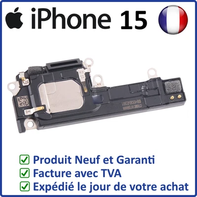 IPHONE 15 MODULE HAUT-PARLEUR BAS SONNERIE INTERNE BASSE A3090 A2846 - Photo 1/3