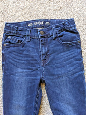 Cat  Jack Jeans Boys Size 10 Skinny Stretch Dark Wash Blue Adjustable Waist