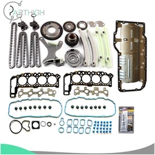 Timing Chain Set Oil Pan Gasket Head Gasket Set For 00-01 Dodge Dakota 4.7L SOHC