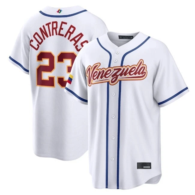 Venezuela Man's Baseball White 2026 World Baseball Classic Home Stadium Jersey