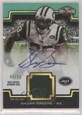 2011 Topps Triple Threads Unity Relics Emerald 40/50 Shonn Greene Auto 6e9