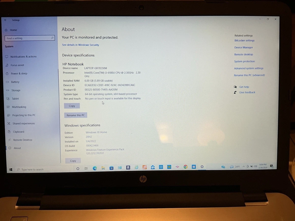 Portable HP240 G10 Intel Core I3-13ème Gen-8 Go DDR4 RAM-512 Go SSD Windows 11 Ecran 14 Pouces