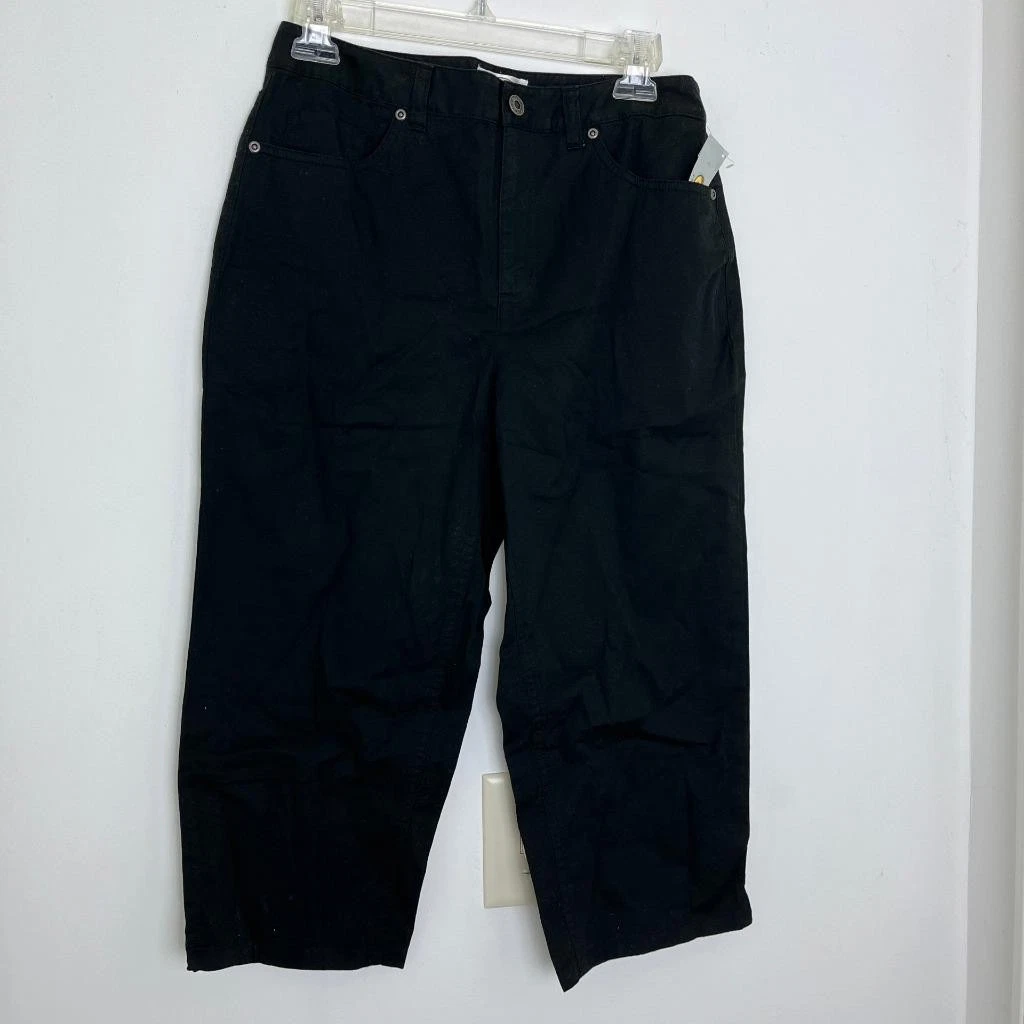 NEW Talbots Petites Womens Stretch Black Cropped Capri Pants 6P NWT