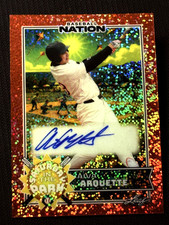 2025 Leaf BASEBALL NATIONS ORANGE SPECKLE AUTO Aiva Arquette 4/4