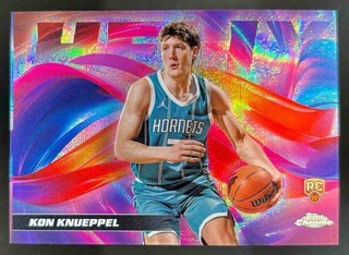 2025 26 Topps Chrome Kon Knueppel Helix RC Rookie SSP #H 14 Hornets
