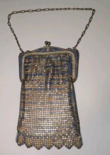 Vintage Whiting  Davis Enameled Mesh Purse