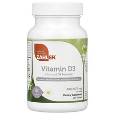 Vitamin D3, Advanced D3 Formula, 75 mcg 3,000 IU , 250 Softgels