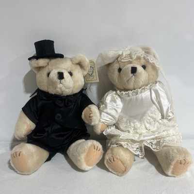 Vintage Wangs 12  Jointed Teddy DRESSY Bear NWT BRIDE & GROOM WEDDING BEARS