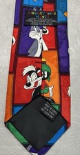 Looney Tunes Mania Tie 1993 Warner Bros Bugs Bunny Taz Tweety Mens Necktie