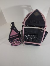 Tote-ally Cool II AMM Craft Scrapbook Tote  Mini Tote Organizers Black And Pink