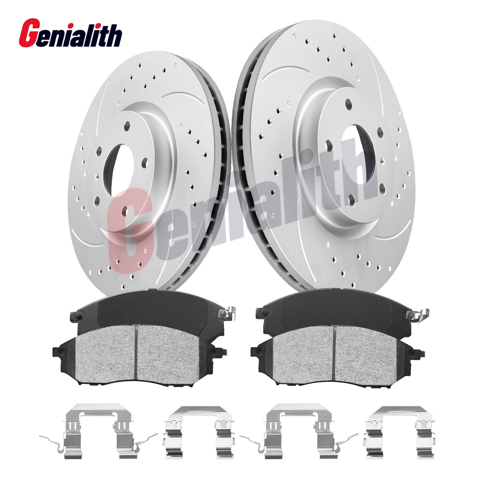 12.6" Front Drilled & Slotted Rotors + Brake Pads for Nissan 350Z 370Z 2006-2019