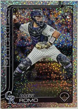 2025 Topps Series 1 Drew Romo RC Celebration Confetti #296 Rockies Rookie SP!