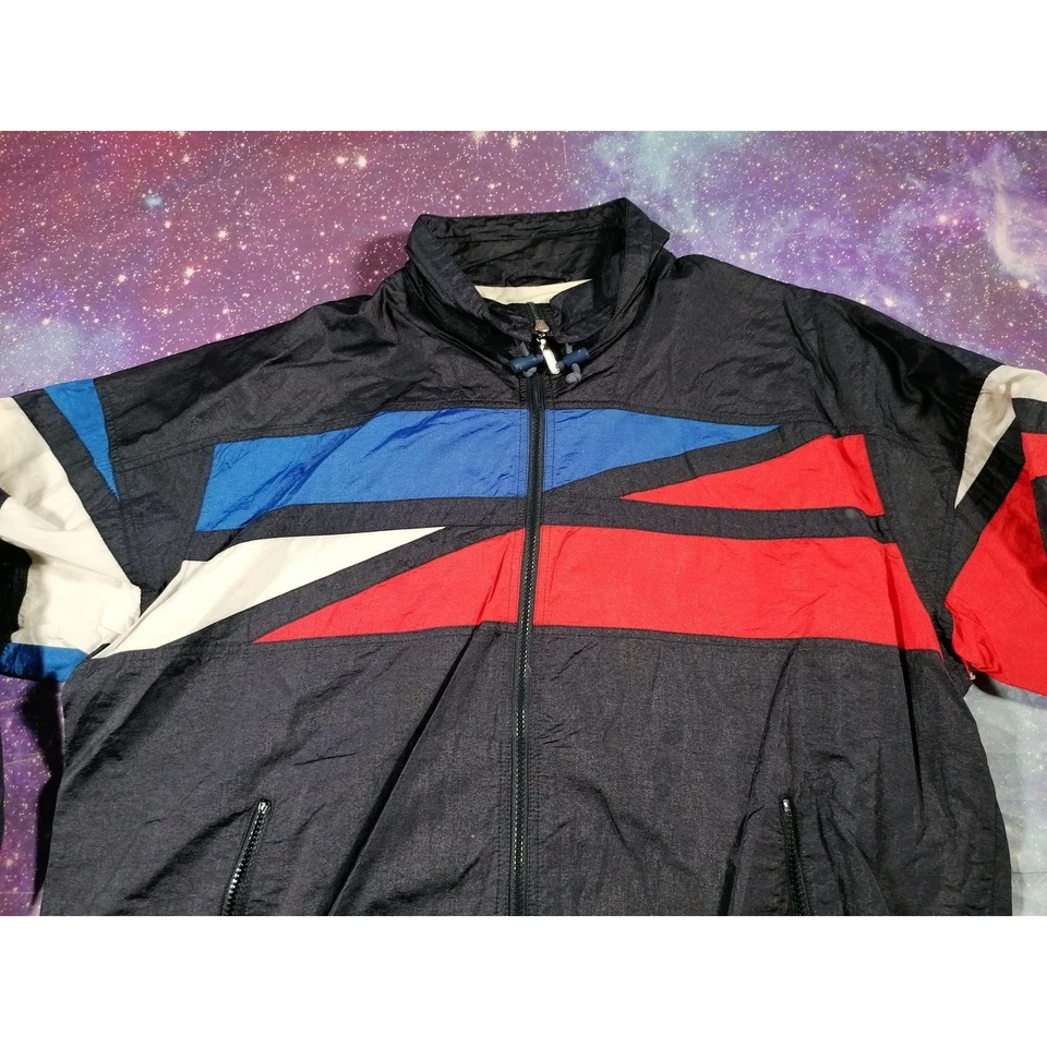 Head Sportswear Chaqueta Entallada XL Negro Azul Rojo Cremallera Completa Época - Imagen 4 de 4