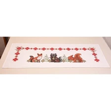 Craftways® Forrest Animals Table Runner Stamped Cross-Stitch Kit