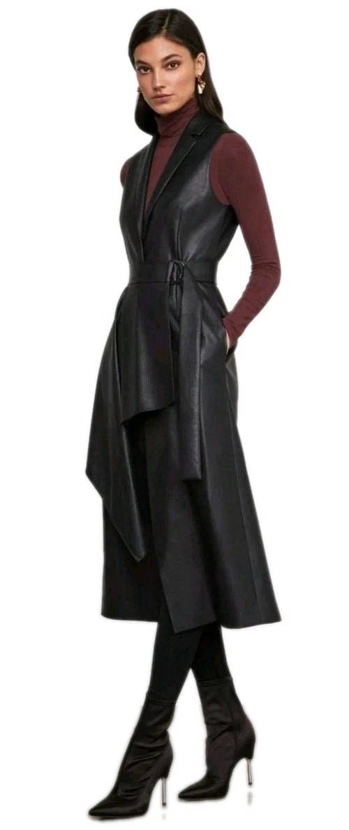 bcbg leather vest dress BCBGMAXAZRIA Faux Outer Shell Vests for Women for sale Party wear dress