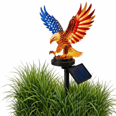 Solar Eagle Garden Stake Light Personalized Waterproof Outdoor Yard Memorial Lam