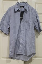 NEW TOTALLY CORPORATE BUSINESS SHORT SLEEVE CHECK BUSINESS DRESS SHIRT SIZE 40