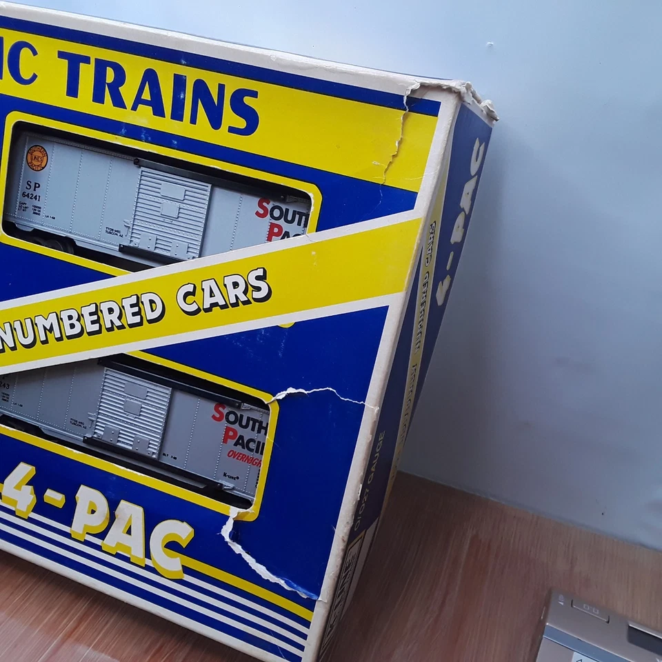 K-Line Southern Pacific 4-Pac Boxcars O/27 "Overnights" O Gauge K-6424 READ - Image 3 of 4