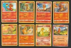 8X CHARMANDER Pokemon Cards Set English Fire Type Cute Vintage XY SM Bundle Lot