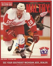 Kirk Maltby Signed Detroit Red Wings Detroit News 8x10 Photo