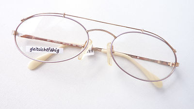 Luxusbrille Metallfassung Damenbrillen Gestell Pilotform Skaga gold/rosa Gr. L