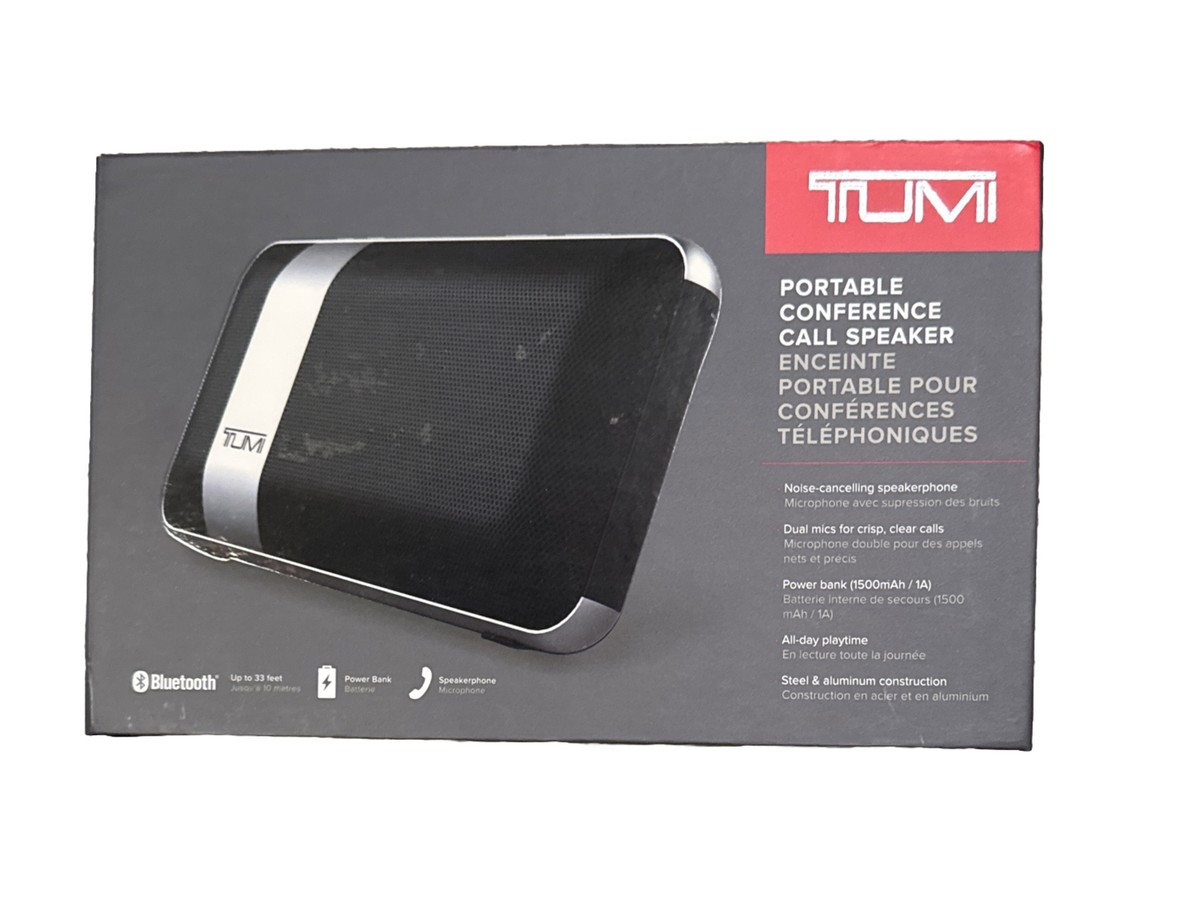 スピーカー・ウーファー TUMI Portable Conference Call Speaker Tumi Portable Conference Call Speaker With Powerbank, New In Box