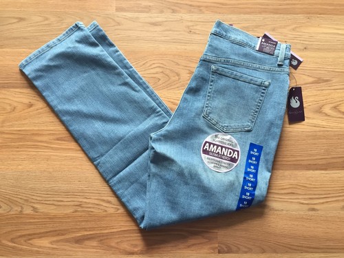 Nuevo con etiquetas para mujer GLORIA VANDERBILT Amanda Antiqua Wash Denim  Jeans Tamaño 10 S corto | eBay