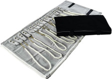 Portable Jewelry Roll Necklace Travel Storage Displays Holder 16 Chain Grey