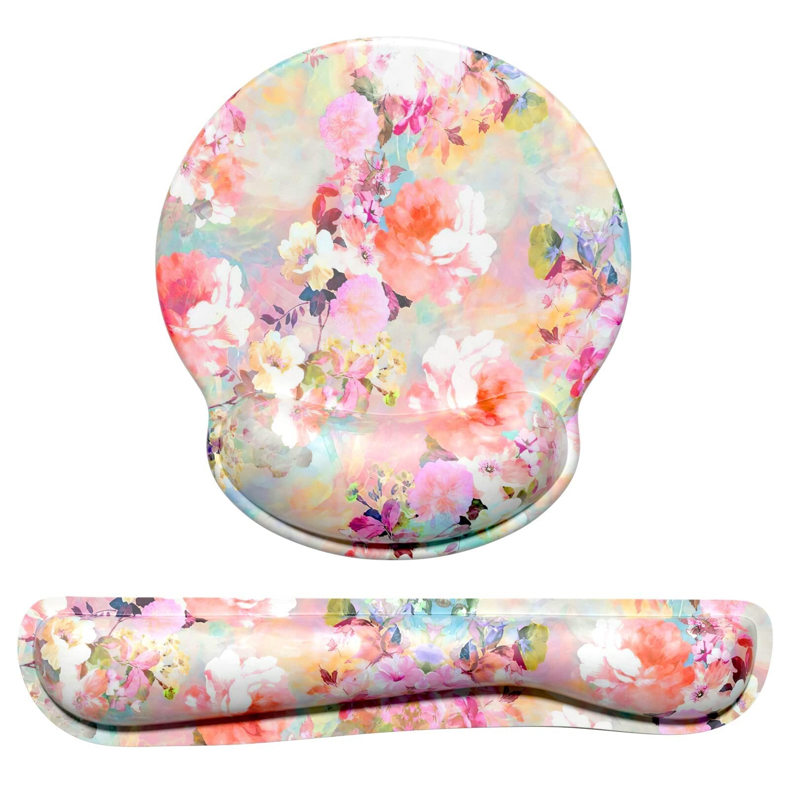 Ergonomic Keyboard Wrist Rest and Mouse Pad Set with Memory Foam Support-image