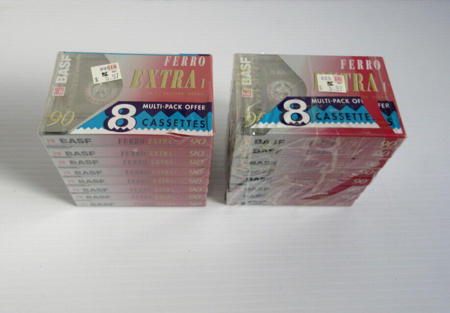 Lot 16 BASF Ferro Extra I 90 Audio Cassette Tape - New #2