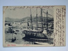 SAN REMO SANREMO il Porto barca vela veliero Imperia vecchia cartolina