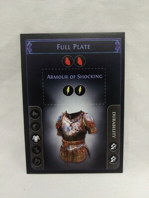 Path Of Exile Exilecon Full Plate Armour Of Shocking Magic Trading Card