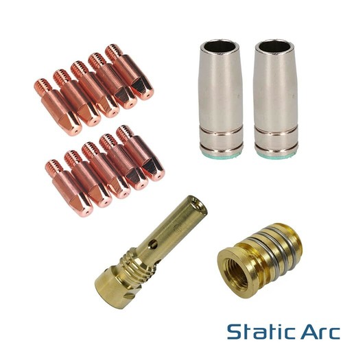 MB25 MIG WELDING CONSUMABLES KIT TORCH CONTACT TIPS NOZZLE GAS SHROUD