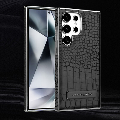 For Samsung Galaxy S25 Ultra S24 + S23 Luxury Mag Safe Leather Stand Phone Case