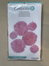 Light Pink Paper Pom Poms Celebrate It Crafts Party Shower Wedding St Valentines