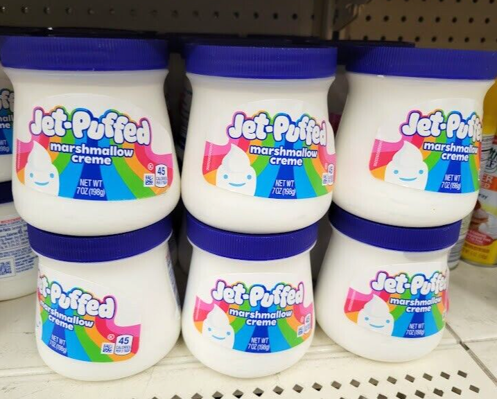 6x Kraft JetPuffed Marshmallow Creme Sweet Marshmallows Taste 7 oz Jar