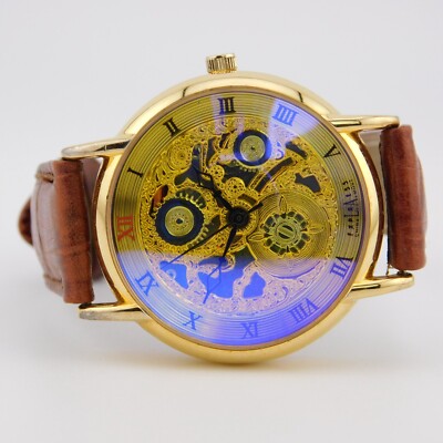 L.A.EXPRESS LAX216 Genuine Leather Quartz Analog Women's Watch New Battery