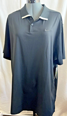 NIKE DRI-FIT Standard Fit Black - Embroidered Logo Mens XL - NEW MSRP $65 !