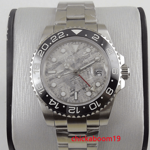 40MM White Dial Ceramic Bezel Sapphire Glass GMT Automatic Movement Men's Watch - Picture 2 of 7