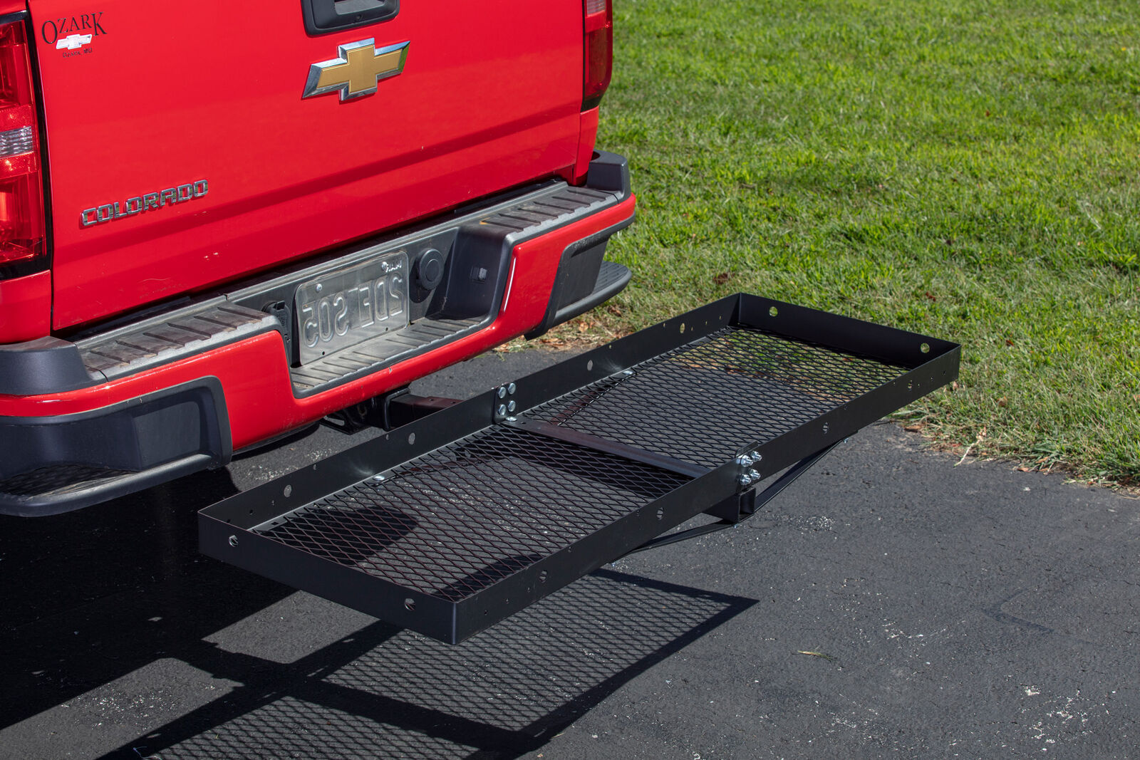 500lbs Folding Rack Cargo Basket Trailer Hitch Mount Luggage Carrier