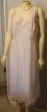 VTG Barbizon Slip ACCLAIM PINK SATIN SYLFAIRE NYLON Chemise 38 NOS SECOND SKIN