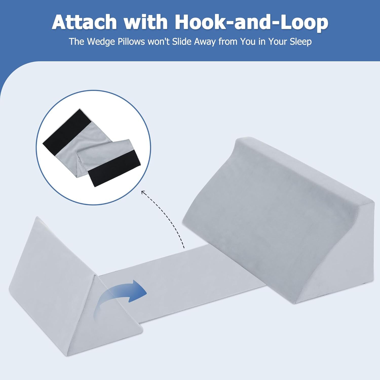 Wedge Pillow for Side Sleeping, Back Pillow for Side Sleeper, Bed Wedges & Bo...