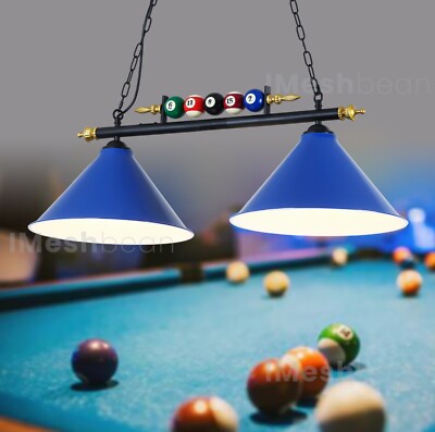 43'' 2-Light Hanging Pool Table Lights Fixture Billiard Pendant Lamp Fits E26 US